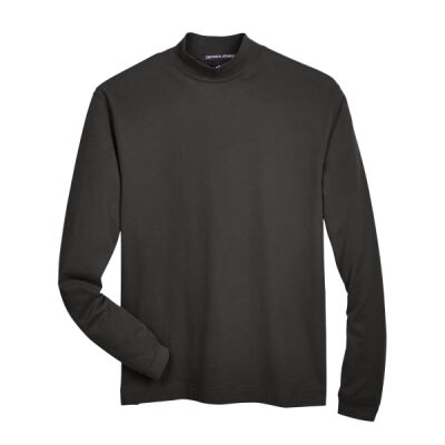 Unisex Sueded Jersey Mock Neck T-Shirt Thumbnail