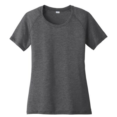 Women's PosiCharge ® Tri Blend Wicking Scoop Neck Raglan Tee Thumbnail