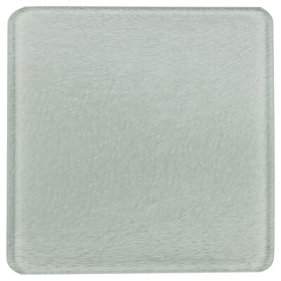 Square DyeTrans Glass Coaster, with White Sublimation Backing, 3.93" x 3.93" x .16". Tempered Textu Thumbnail