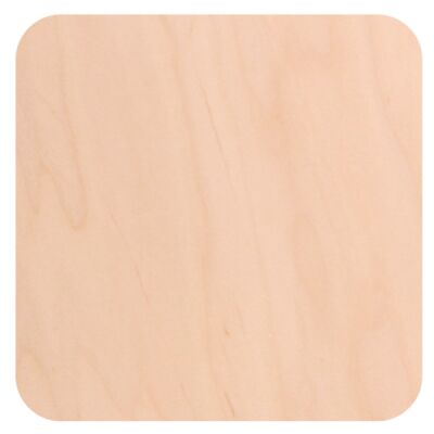 Square Natural Wood Photo Magnet Thumbnail