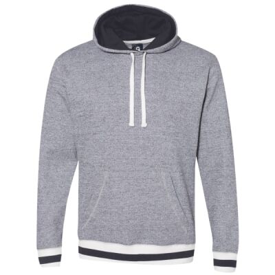 Unisex Peppered Fleece Lapover Hooded Sweatshirt Thumbnail